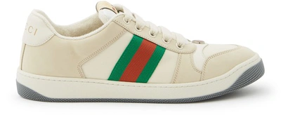 Shop Gucci Screener Sneakers In White