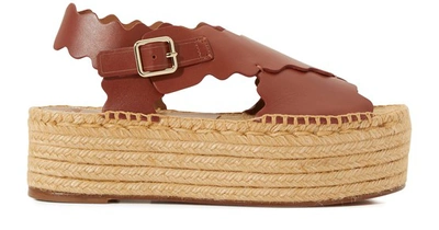 Shop Chloé Lauren Sandals In Sepia Brown