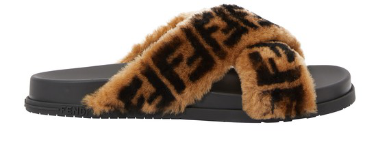 fendi shearling slides