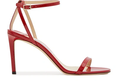 Shop Jimmy Choo Minny 85 Sandals In Red