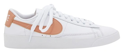 Shop Nike Blazer Low Sneakers In White Rose Gold White
