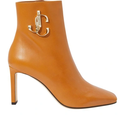 Shop Jimmy Choo Minori 85 Ankle Boots In Cuoio