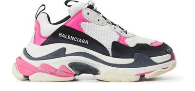 Shop Balenciaga Triple S" Sneakers" In Rose Fluo Noir Blanc