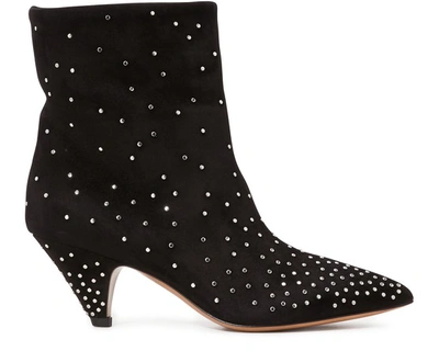 Shop Valentino Gavarani Studded Ankle Boots In Black