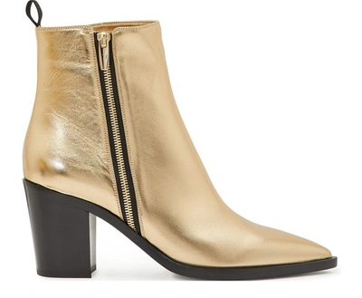 Shop Gianvito Rossi Leather Ankle Boots In Mekong