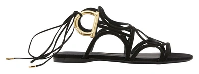 Shop Ferragamo Vinci Sandals In Black
