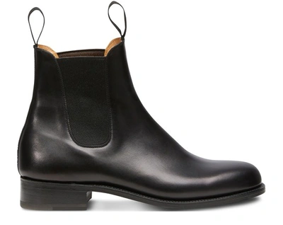 Shop Jm Weston Cambre Box Calf Chelsea Boots In Noir