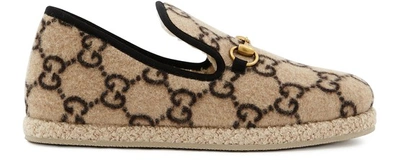 Shop Gucci Fria Loafers In Beige