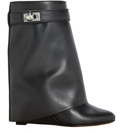 Shop Givenchy Shark Lock Pant Boots In Black