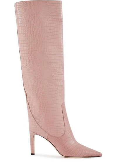 Shop Jimmy Choo Mavis 100 Boots In Blush