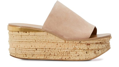 Shop Chloé Camille Leather Mules In Maple Pink