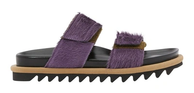 Shop Dries Van Noten Double Strap Sandals In Lilac 403