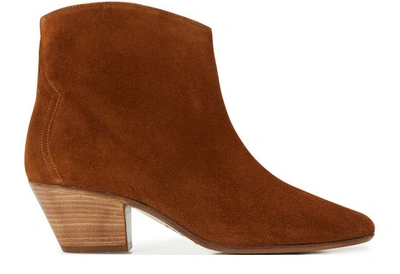 Shop Isabel Marant Dacken Ankle Boots In Cognac