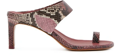 Shop Zimmermann Leather Sandals In Burgundy Python