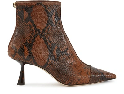 Shop Jimmy Choo Kix 65 Ankle Boots In Cuoio