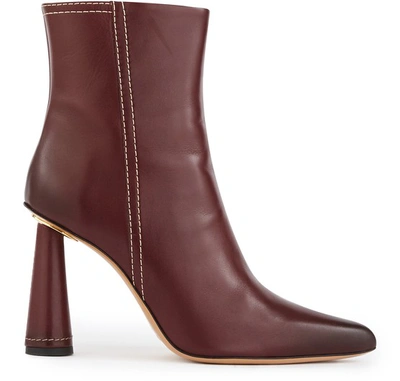 Shop Jacquemus Toula Boots In Burgundy