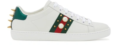 Shop Gucci New Ace Sneakers In Bia V R V Red F Ver