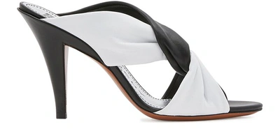 Shop Givenchy Tie Mules In Black/ White