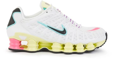 Shop Nike Shox Tl Trainers In White Black Luminous Green Bright Violet