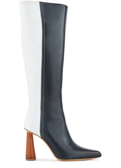 Shop Jacquemus Leon Boots In Green/white/camel