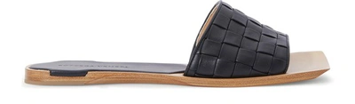 Shop Bottega Veneta Flat Sandals In Black