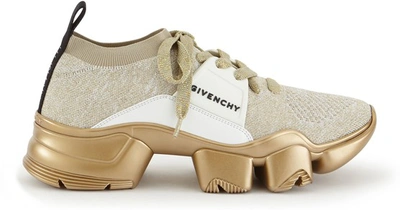 Shop Givenchy Jaw Low Top Knit Trainers In Or Pale