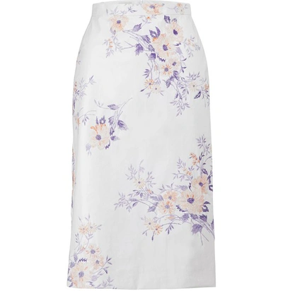Shop Dries Van Noten Embroidered Skirt In White