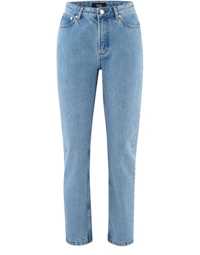 Shop Apc 80s Jeans In Indigo Delave