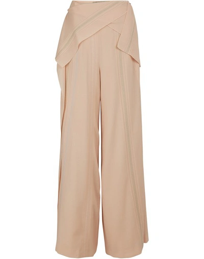 Shop Roland Mouret Argott Pants In Light Peach Multi