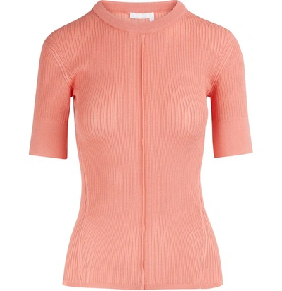 Shop Chloé Silk-blend Top In Foxy Pink