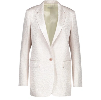 Shop Dries Van Noten Metallic Blazer In Pink