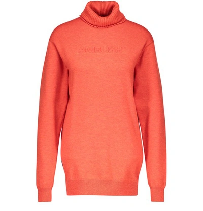 Shop Ambush Wool Turtle Neck Jumper In Orange