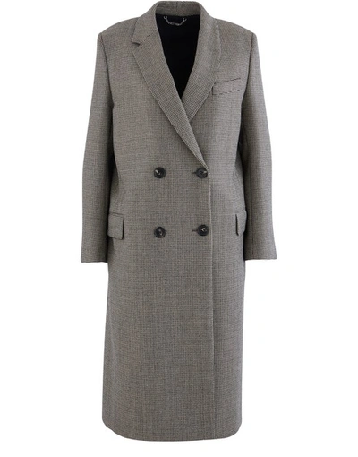 Shop Fendi Wool Coat In Brown Beige