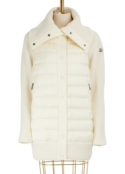 Shop Moncler Wool And Cashmere Sweater In Ivory