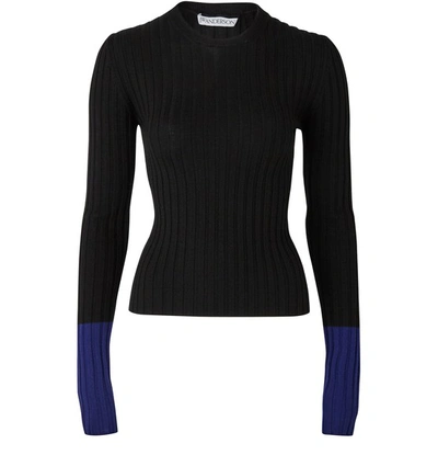 Shop Jw Anderson Wool Top In Black