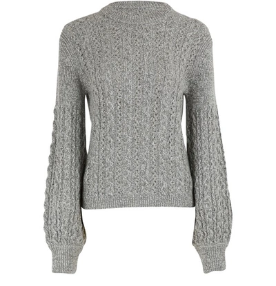 Shop Moncler Alpaca Sweater In Silver Grey