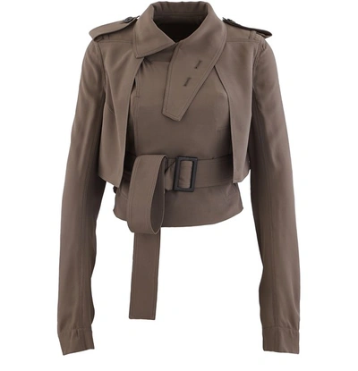 Shop Rick Owens Trench Coat In Dust