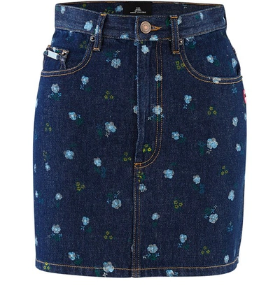Shop Marc Jacobs Mini Skirt In Blue/multi