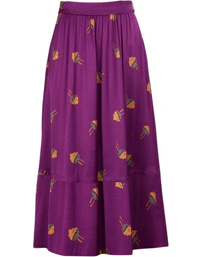 Shop Apc Agathe Skirt In Purple