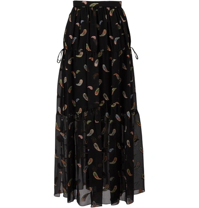 Shop Chloé Lurex Skirt In Nr001 Black