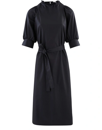 Shop Atlantique Ascoli Midi Dress In Cotton In Black