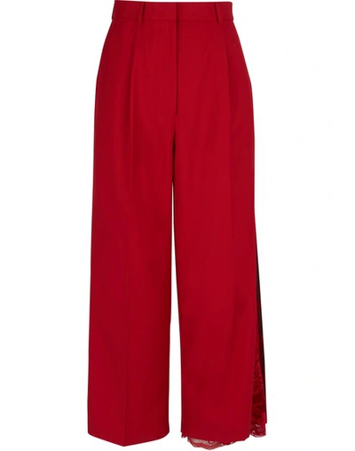 Shop Thebe Magugu Cropped Pants In Red