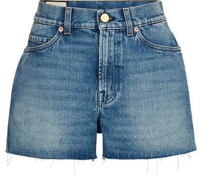 Shop Gucci Shorts With Patches In Denim