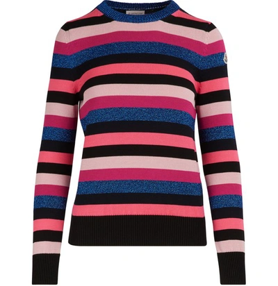 Shop Moncler Striped Sweater In Multi