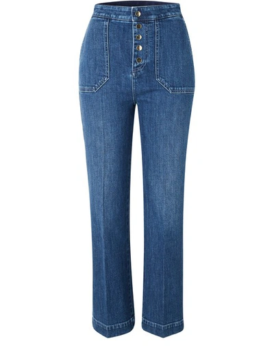 Shop Stella Mccartney Flared Jeans In 4401 - Dark Blue