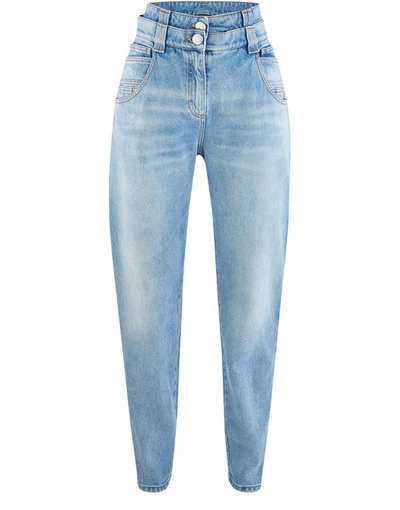 Shop Balmain Boyfriend Jeans In 6fc Bleu Jean Clair