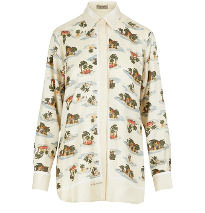 Shop Bottega Veneta Shirt In Light Panama