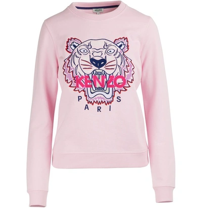 Shop Kenzo Tiger Sweatshirt In Pastel Pink
