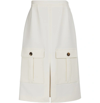 Shop Chloé Wool-blend Skirt In Whisper White