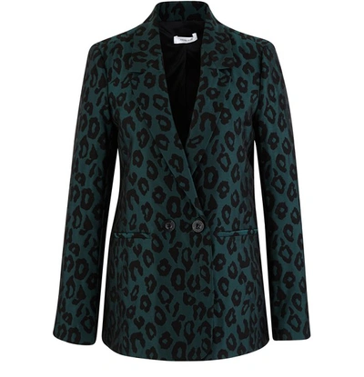Shop Anine Bing Madeleine Blazer In Leopard